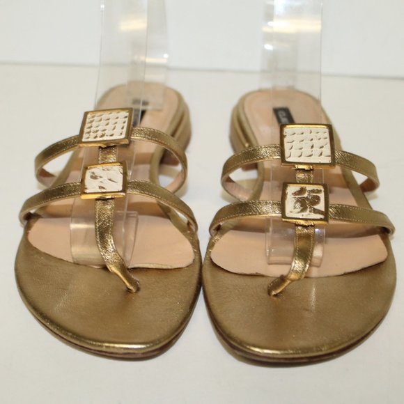 Gold Claudia Ciuti Gladiator w Snakeskin Sandal - Picture 2 of 8